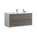 KubeBath | DeLusso 48" Single Sink Ash Gray Wall Mount Modern Bathroom Vanity KubeBath - Vanities KubeBath   