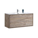 KubeBath | DeLusso 48" Single Sink Nature Wood Wall Mount Modern Bathroom Vanity KubeBath - Vanities KubeBath   