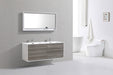 KubeBath | DeLusso 60" Double Sink Ash Gray Wall Mount Modern Bathroom Vanity KubeBath - Vanities KubeBath   