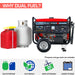 DuroStar | DS5500EH Dual Fuel Portable Generator | 5,500-Watt/4,500-Watt 224cc Electric Start DuroStar - Generator DuroStar   