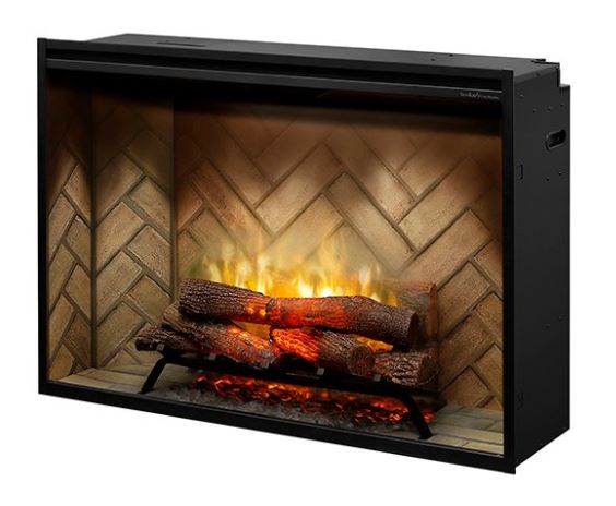 Dimplex | 42" Revillusion Electric Fireplace in Herringbone with Glass Dimplex Dimplex   