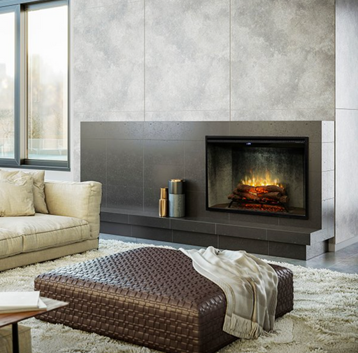 Dimplex | 42" Weathered Concrete with Glass Dimplex Dimplex   