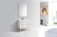 KubeBath | Eiffel 36'' High Gloss White Vanity W/ Quartz Counter Top KubeBath - Vanities KubeBath   