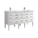 KubeBath | Eiffel 60'' Double Sink High Gloss White Vanity W/ Quartz Counter Top KubeBath - Vanities KubeBath   