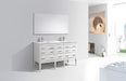 KubeBath | Eiffel 60'' Double Sink High Gloss White Vanity W/ Quartz Counter Top KubeBath - Vanities KubeBath   