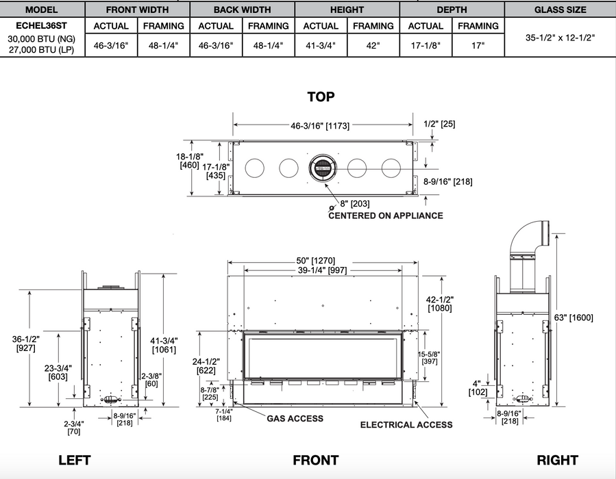 Majestic | Echelon II 36" See Through Direct Vent Gas Fireplace Majestic - Fireplace Majestic   