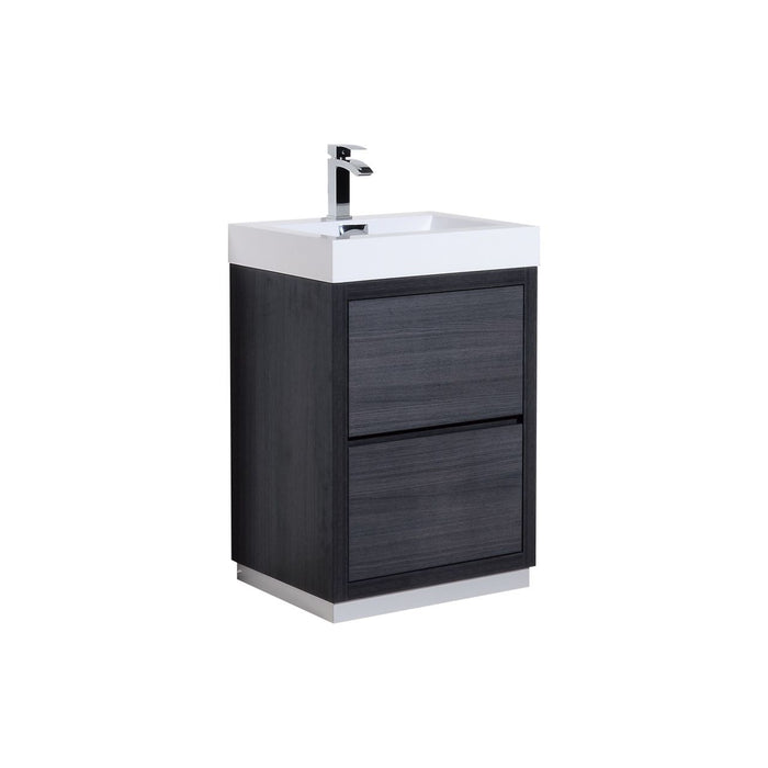 KubeBath | Bliss 24" Gray Oak Free Standing Modern Bathroom Vanity KubeBath - Vanities KubeBath   