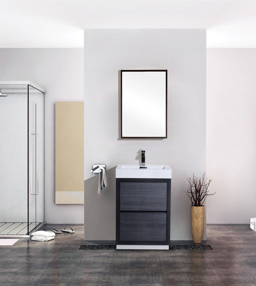 KubeBath | Bliss 24" Gray Oak Free Standing Modern Bathroom Vanity KubeBath - Vanities KubeBath   