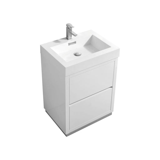 KubeBath | Bliss 24" High Gloss White Free Standing Modern Bathroom Vanity KubeBath - Vanities KubeBath   