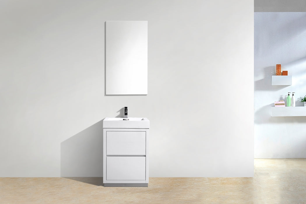 KubeBath | Bliss 24" High Gloss White Free Standing Modern Bathroom Vanity KubeBath - Vanities KubeBath   