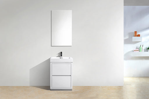 KubeBath | Bliss 24" High Gloss White Free Standing Modern Bathroom Vanity KubeBath - Vanities KubeBath   