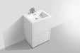 KubeBath | Bliss 24" High Gloss White Free Standing Modern Bathroom Vanity KubeBath - Vanities KubeBath   