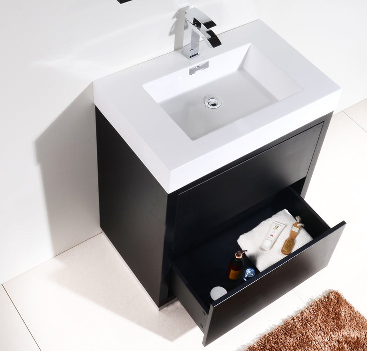 KubeBath | Bliss 30" Black Free Standing Modern Bathroom Vanity KubeBath - Vanities KubeBath   