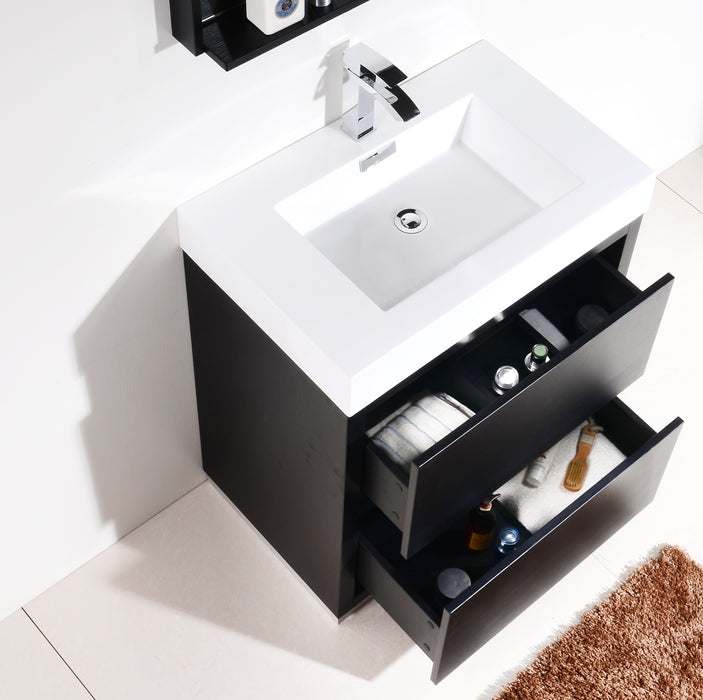 KubeBath | Bliss 30" Black Free Standing Modern Bathroom Vanity KubeBath - Vanities KubeBath   