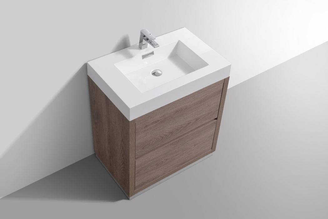 KubeBath | Bliss 30" Butternut Free Standing Modern Bathroom Vanity KubeBath - Vanities KubeBath   