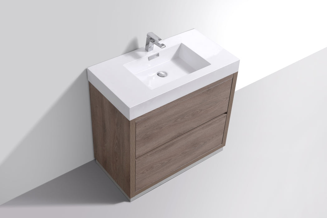 KubeBath | Bliss 36" Butternut Free Standing Modern Bathroom Vanity KubeBath - Vanities KubeBath   