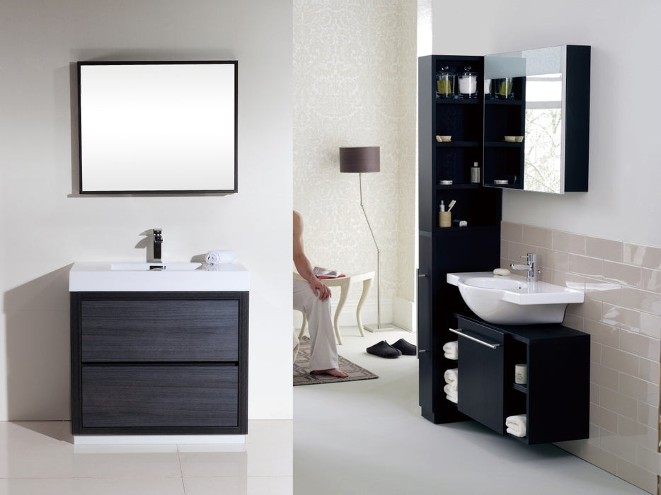 KubeBath | Bliss 36" Gray Oak Free Standing Modern Bathroom Vanity KubeBath - Vanities KubeBath   