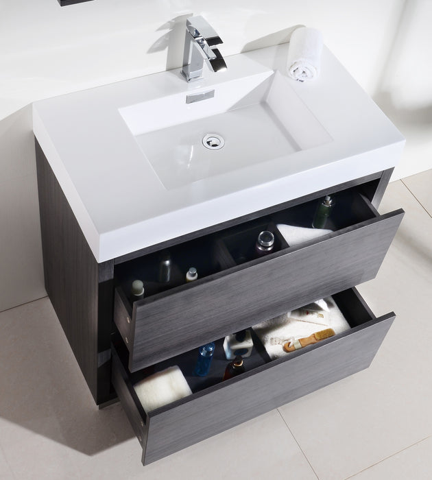 KubeBath | Bliss 36" Gray Oak Free Standing Modern Bathroom Vanity KubeBath - Vanities KubeBath   