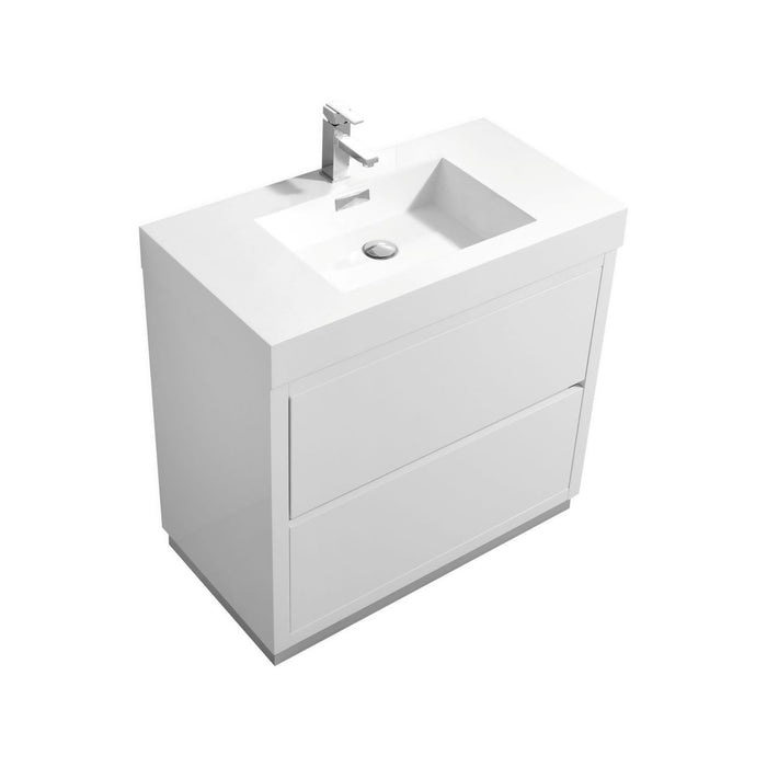 KubeBath | Bliss 36" High Gloss White Free Standing Modern Bathroom Vanity KubeBath - Vanities KubeBath   