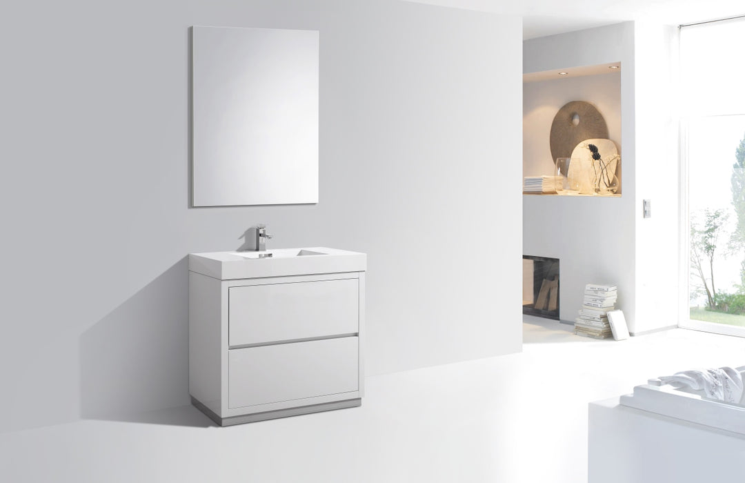 KubeBath | Bliss 36" High Gloss White Free Standing Modern Bathroom Vanity KubeBath - Vanities KubeBath   