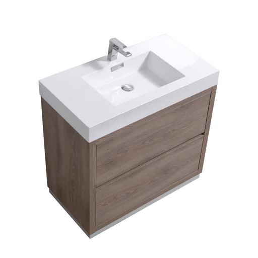 KubeBath | Bliss 40" Butternut Free Standing Modern Bathroom Vanity KubeBath - Vanities KubeBath   