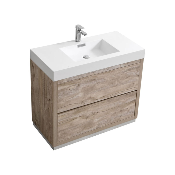 KubeBath | Bliss 40" Nature Wood Free Standing Modern Bathroom Vanity KubeBath - Vanities KubeBath   