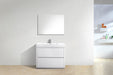 KubeBath | Bliss 40" High Gloss White Free Standing Modern Bathroom Vanity KubeBath - Vanities KubeBath   