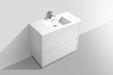 KubeBath | Bliss 40" High Gloss White Free Standing Modern Bathroom Vanity KubeBath - Vanities KubeBath   