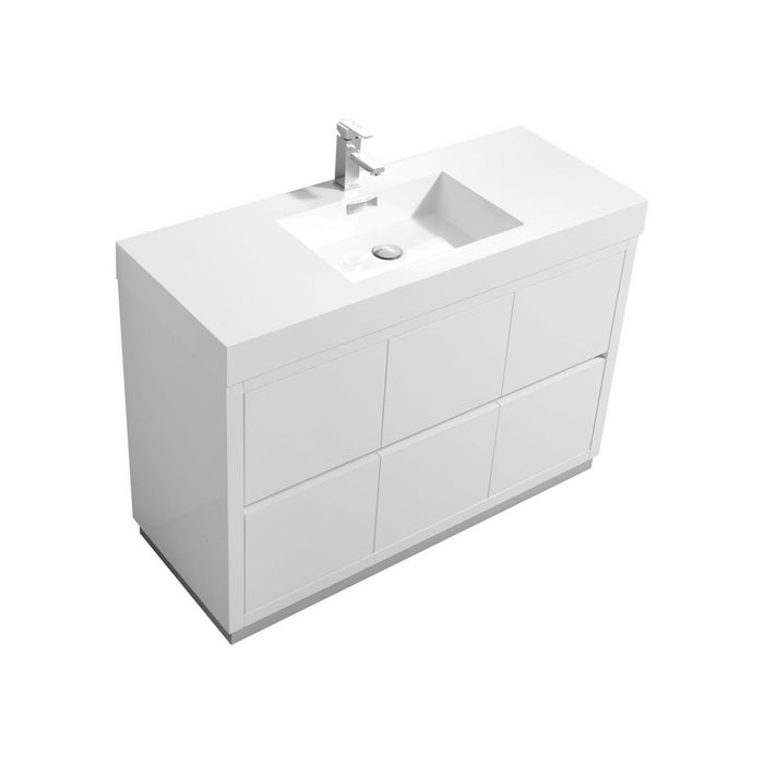 KubeBath | Bliss 48" High Gloss White Free Standing Modern Bathroom Vanity KubeBath - Vanities KubeBath   