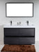 KubeBath | Bliss 60" Double Sink Gray Oak Free Standing Modern Bathroom Vanity KubeBath - Vanities KubeBath   