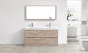 KubeBath | Bliss 60" Double Sink Nature Wood Free Standing Modern Bathroom Vanity KubeBath - Vanities KubeBath   