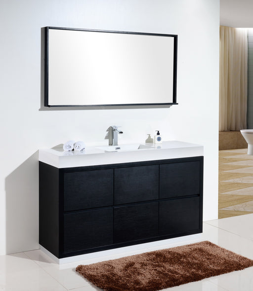 KubeBath | Bliss 60" Single Sink Black Free Standing Modern Bathroom Vanity KubeBath - Vanities KubeBath   