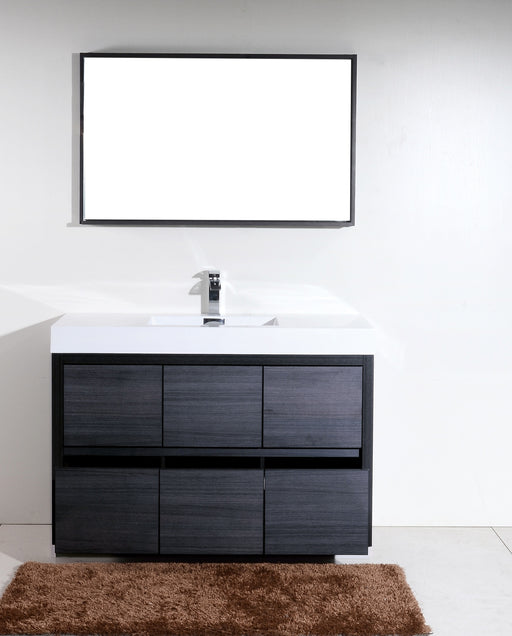 KubeBath | Bliss 60" Single Sink Gray Oak Free Standing Modern Bathroom Vanity KubeBath - Vanities KubeBath   