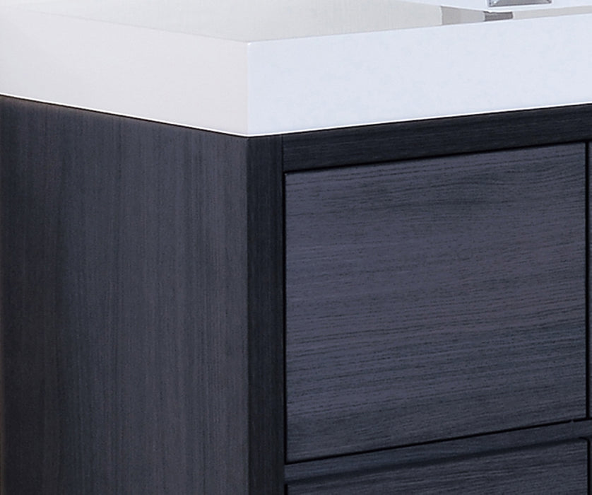 KubeBath | Bliss 60" Single Sink Gray Oak Free Standing Modern Bathroom Vanity KubeBath - Vanities KubeBath   