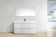 KubeBath | Bliss 60" Single Sink High Gloss White Free Standing Modern Bathroom Vanity KubeBath - Vanities KubeBath   