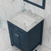 Alya Bath | Norwalk 24" Vanity Blue with Carrera Marble Top (Free Standing) Alya Bath - Vanities Alya Bath   