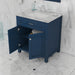 Alya Bath | Norwalk 30" Vanity Blue with Carrera Marble Top (Free Standing) Alya Bath - Vanities Alya Bath   