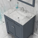 Alya Bath | Norwalk 30" Vanity in Gray with Carrera Marble Top (Free Standing) Alya Bath - Vanities Alya Bath   