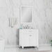 Alya Bath | Norwalk 30" Vanity White with Carrera Marble Top (Free Standing) Alya Bath - Vanities Alya Bath   