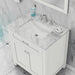 Alya Bath | Norwalk 30" Vanity White with Carrera Marble Top (Free Standing) Alya Bath - Vanities Alya Bath   