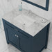 Alya Bath | Norwalk 36" Vanity Blue with Carrera Marble Top (Free Standing) Alya Bath - Vanities Alya Bath   