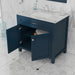 Alya Bath | Norwalk 36" Vanity Blue with Carrera Marble Top (Free Standing) Alya Bath - Vanities Alya Bath   