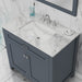 Alya Bath | Norwalk 36" Vanity in Gray with Carrera Marble Top (Free Standing) Alya Bath - Vanities Alya Bath   