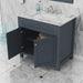 Alya Bath | Norwalk 36" Vanity in Gray with Carrera Marble Top (Free Standing) Alya Bath - Vanities Alya Bath   