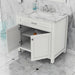 Alya Bath | Norwalk 36" Vanity White with Carrera Marble Top (Free Standing) Alya Bath - Vanities Alya Bath   