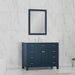 Alya Bath | Norwalk 42" Vanity Blue with Carrera Marble Top (Free Standing) Alya Bath - Vanities Alya Bath   