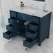 Alya Bath | Norwalk 42" Vanity Blue with Carrera Marble Top (Free Standing) Alya Bath - Vanities Alya Bath   