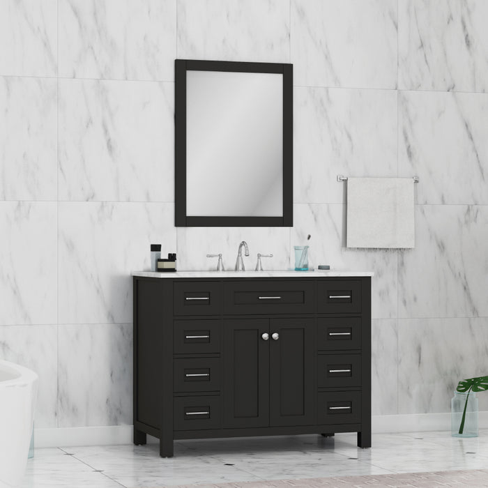 Alya Bath | Norwalk 42" Vanity Espresso with Carrera Marble Top (Free Standing) Alya Bath - Vanities Alya Bath   