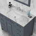 Alya Bath | Norwalk 42" Vanity in Gray with Carrera Marble Top (Free Standing) Alya Bath - Vanities Alya Bath   