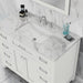 Alya Bath | Norwalk 42" Vanity White with Carrera Marble Top (Free Standing) Alya Bath - Vanities Alya Bath   